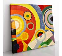 Rhythm Vol.1 by Robert Delaunay Classic Painting Canvas Wall Art Print Ready to Hang, Framed Picture for Living Room Bedroom Home Office Décor, 50x50 cm (20x20 Inch)