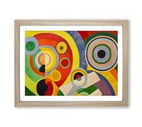 Rhythm Vol.1 By Robert Delaunay Classic Painting Framed Wall Art Print, Ready to Hang Picture for Living Room Bedroom Home Office Décor, Oak A4 (34 x 25 cm)