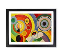 Rhythm Vol.1 By Robert Delaunay Classic Painting Framed Wall Art Print, Ready to Hang Picture for Living Room Bedroom Home Office Décor, Black A3 (46 x 34 cm)