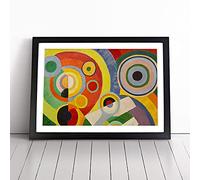 Rhythm Vol.1 By Robert Delaunay | Framed Wall Art Print | Modern Home Decor Picture | Ready to Hang Artwork for Living Room, Bedroom, Kitchen or Office | Multiple Sizes
