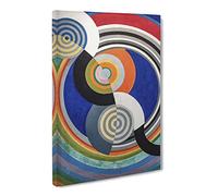 Rhythm Vol.2 By Robert Delaunay Canvas Print | Gallery Wrapped 30mm Frame Wall Art | 20x14 inches | Ready to Hang | Classic Picture | Living Room Bedroom Lounge Office