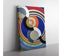 Rhythm Vol.2 By Robert Delaunay Classic Painting Canvas Wall Art Print Ready to Hang, Framed Picture for Living Room Bedroom Home Office Décor, 50x35 cm (20x14 Inch)