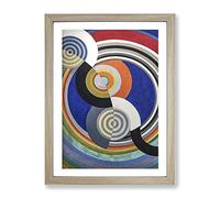 Rhythm Vol.2 By Robert Delaunay Classic Painting Framed Print | A3 Oak Framed Wall Art | Ready to Hang | Classic Historical Picture | Living Room Bedroom Lounge Office