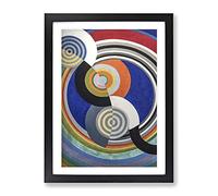 Rhythm Vol.2 By Robert Delaunay Classic Painting Framed Wall Art Print, Ready to Hang Picture for Living Room Bedroom Home Office Décor, Black A4 (34 x 25 cm)