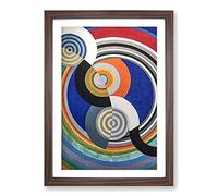 Rhythm Vol.2 by Robert Delaunay Framed Print | A2 Walnut Framed Wall Art | Ready to Hang | Modern Nature Picture | Living Room Bedroom Lounge Office