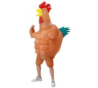 RHYTHMARTS Adult Inflatable Chicken Costume Blow up Chicken Costumes for Adult Rooster Inflatable Costumes Fancy Dress Party Halloween Christmas