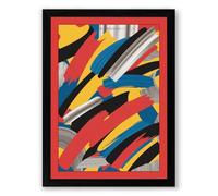 Rhythmic Flow Geometric Framed Wall Art Print A1 (84.1×59.4cm) Black, Wall Decor for Living Room, Bedroom, Office & Home, Ready to Hang, Art Gift
