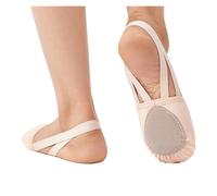 Rhythmic Gymnastic Shoes Elastic Half Ballet Flat Slippers Dance Shoe Microfiber Women Belly for Dancing(Color3,36-37)