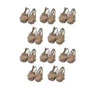 Rhythmic Gymnastic Shoes Half Socks Knitted Competition Sole Shoes Protect Elastic Skin Color Dance Shoes(10 Pairs,L)