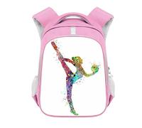 Rhythmic Gymnastics Printed Backpack for Girls, 13/16 Inch Kids Schoolbag Large Capacity Travel Bag Casual Daypack Dance Athlete Backpack Style21,44x30x17cm