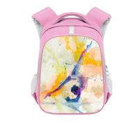 Rhythmic Gymnastics Printed Backpack for Girls, 13/16 Inch Kids Schoolbag Large Capacity Travel Bag Casual Daypack Dance Athlete Backpack Style5,44x30x17cm