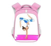 Rhythmic Gymnastics Printed Backpack for Girls, 13/16 Inch Kids Schoolbag Large Capacity Travel Bag Casual Daypack Dance Athlete Backpack Style13,36x26x13cm