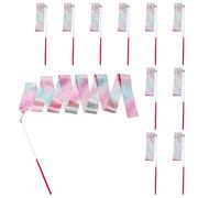 Rhythmic Gymnastics Ribbon, Easy To Control, 10pcs, Colorful Streamer Dance Training Tools Ribbon Dancer Wand, Secure & Safe, For Children Ballet Competition Birthday Cheer Ballerina