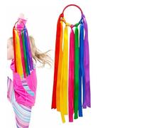 Rhythmic Gymnastics Ribbon - Rainbow Streamers to Spin | Wrist Streamers for Dance | Outdoor Ballet Competition Preschool Celebration Photography Staging Ta Show