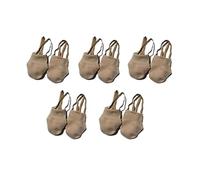 Rhythmic Gymnastics Toe Shoes Half Knitted Socks Ballroom Art Accessories Ginastica Elastic Dance Protection Shoes(5Pair,XS)