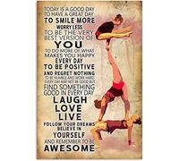 Rhythmic Gymnastics Vintage Metal Sign Laugh Love Live Aluminum Posters For Club Athletes Home Stadium Inspirational Tin Posters Wall Decor Plaque 8" x 12"