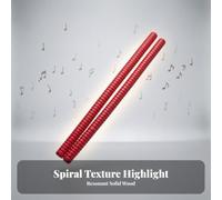Rhythmic Percussion Rods Wooden Beat Sticks Hand Percussion Sticks Rhythm With Ribbed Cylindrical Build For Beat Support Music Lessons Cooperative Play30cm8cm