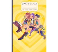 Rhythmic Soul Anime Journal: 120 Pages of Wide Ruled Paper Featuring an Elegant Treble Clef Watermark on Every Page, Aesthetic Manga Character Cover Design for Musicians and Creative Students