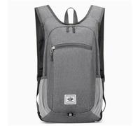 rhythnos Ultra Lightweight Foldable 20L Backpack - Water-Resistant Packable Rucksack w/Breathable Straps & Reflective Strip for Travel, Hiking, Cycling - Unisex Daypack(Light Grey)