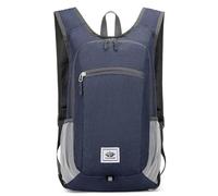 rhythnos Ultra Lightweight Foldable 20L Backpack - Water-Resistant Packable Rucksack w/Breathable Straps & Reflective Strip for Travel, Hiking, Cycling - Unisex Daypack(Navy Blue)