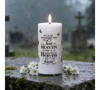 Rhytsing Grave Light - Outdoor Fiber Optic Flameless Memorial Candle with Timer Function for Funeral, Water-Resistant Sympathy Gifts for Loss of Loved One, Batteries Included, D 7.5 cm x H 15 cm
