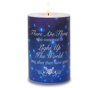 Rhytsing Memorial Gift - Battery Operated Flameless Candles with Timer Function, Real Wax LED Sympathy Candle for Loss of Mom, Father. Remembrance, Funeral, Grieving - D 10 cm x H 15 cm
