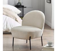 Julian Bowen Lulu Boucle Accent Chair - Ivory, Cream
