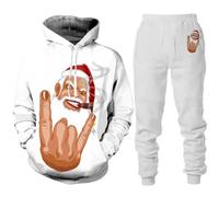 RIAAJ Christmas Men's Jogging Suit Hoodie and Pants Men's Tracksuit Jogging Suit Sports Suit, Christmas 14, XXXXXL