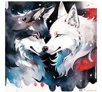 RIAAJ Men's Wolf T-Shirt Short Trousers 3D Animal Men's T-Shirt Shorts Set Street Casual Tracksuit Sports Suit, A4, XL