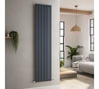 Riace Anthracite Vertical Flat Designer Radiator 1800x408mm Single Panel 2705 BTU
