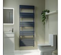 Riace Anthracite Vertical Flat Towel Radiator 1600x600mm Single Panel 2742 BTU
