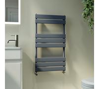 Riace Anthracite Vertical Flat Towel Radiator 800x450mm Single Panel 1120 BTU
