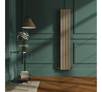 Riace Beige grey Vertical Flat Designer Radiator 1600x272mm Single Panel 1628 BTU