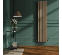 Riace Beige grey Vertical Flat Designer Radiator 1800x408mm Double Panel 4168 BTU