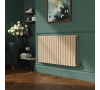 Riace Elk brown Horizontal Flat Designer Radiator 600x1156mm Double Panel 4370 BTU