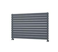 Riace Linea Dark Grey Anthracite Flat Designer Radiator 770x1200mm Double Panel 5358 BTU - Horizontal Bars