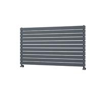 Riace Linea Dark Grey Anthracite Flat Designer Radiator 770x1400mm Double Panel 6143 BTU - Horizontal Bars
