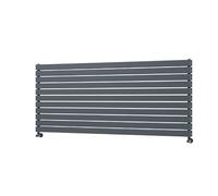 Riace Linea Dark Grey Anthracite Flat Designer Radiator 770x1800mm Double Panel 7645 BTU - Horizontal Bars
