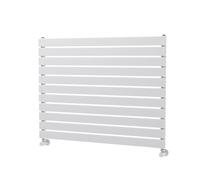 Riace Linea White Flat Designer Radiator 770x1000mm Single Panel 2973 BTU - Horizontal Bars