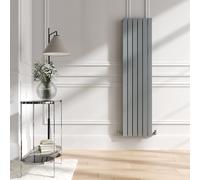 Riace Salt & Pepper Vertical Flat Designer Radiator 1600x408mm Double Panel 3687 BTU