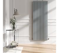 Riace Salt & Pepper Vertical Flat Designer Radiator 1800x680mm Double Panel 6947 BTU