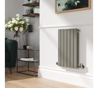 Riace Smoked Stone Horizontal Flat Designer Radiator 600x408mm Single Panel 953 BTU
