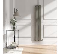 Riace Smoked Stone Vertical Flat Designer Radiator 1600x272mm Single Panel 1628 BTU
