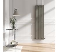 Riace Smoked Stone Vertical Flat Designer Radiator 1600x408mm Single Panel 2442 BTU