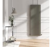 Riace Smoked Stone Vertical Flat Designer Radiator 1600x544mm Double Panel 4916 BTU