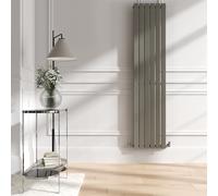 Riace Smoked Stone Vertical Flat Designer Radiator 1800x408mm Single Panel 2705 BTU