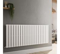 Riace White Horizontal Flat Designer Radiator 600x1428mm Single Panel 3337 BTU