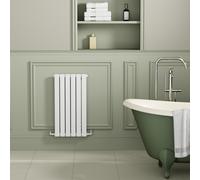 Riace White Horizontal Flat Designer Radiator 800x408mm Single Panel 1299 BTU