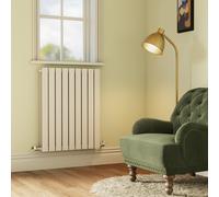 Riace White Horizontal Flat Designer Radiator 800x612mm Double Panel 2970 BTU