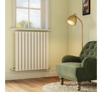 Riace White Horizontal Flat Designer Radiator 800x748mm Double Panel 3628 BTU